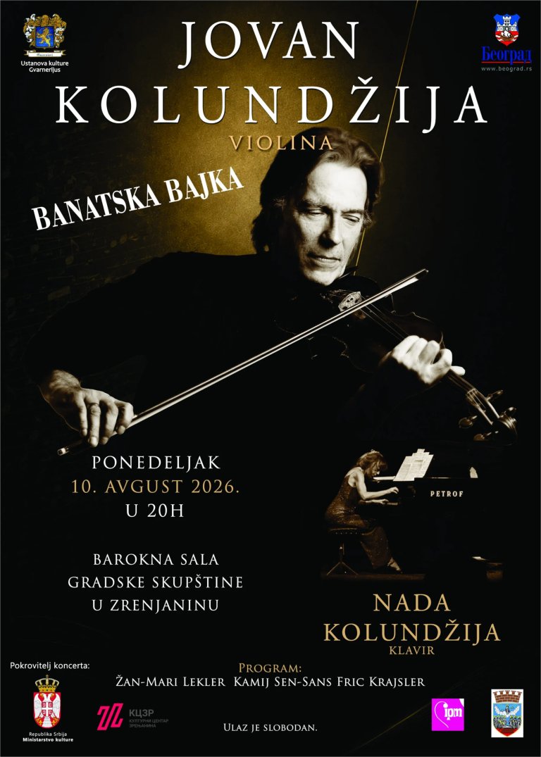 Fotografija: Jovan Kolundžija večeras u Zrenjaninu