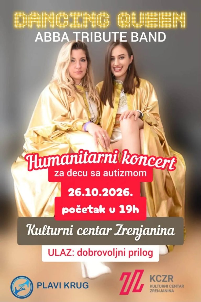 Fotografija: Humanitarni koncert za podršku deci sa autizmom 26. oktobra u Zrenjaninu