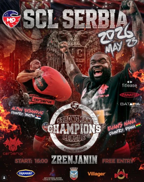 Fotografija: Strongman Liga šampiona: Najjači ljudi na planeti stižu u Zrenjanin