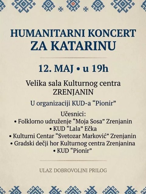 humanitarni koncert za katarinu dragaš