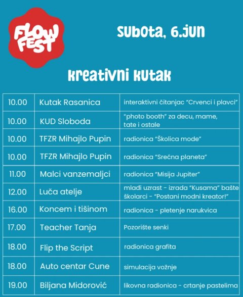 Fotografija 2 od 3: Flow fest Šumica - novi porodični festival u Zrenjaninu (program)